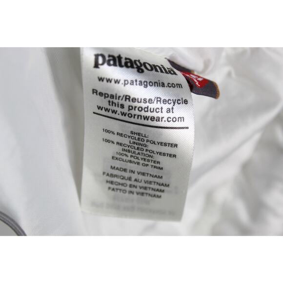 Patagonia Nano Puff Vest Womens Medium White Dartmouth Crew Rowing Logo - Picture 9 of 9